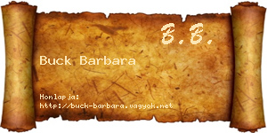 Buck Barbara névjegykártya