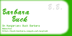 barbara buck business card